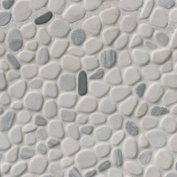 BLACK AND WHITE PEBBLES MESH BACKED
