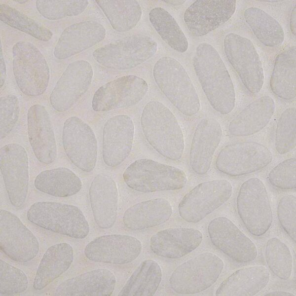 WHITE PEBBLES MESH BACKED